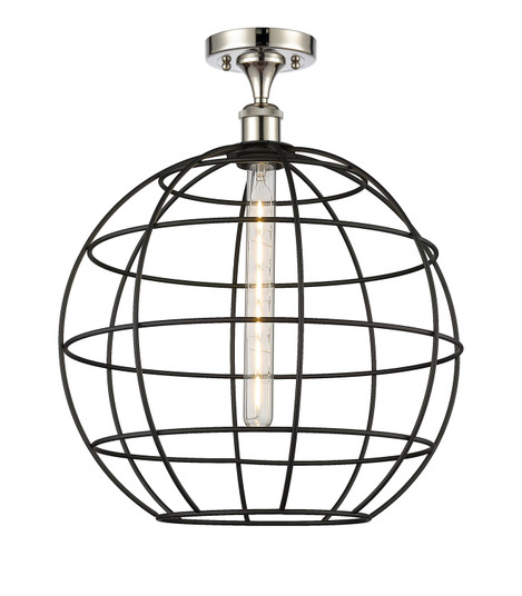 Ballston One Light Semi-Flush Mount in Polished Nickel (405|5161CPNCE16BK)