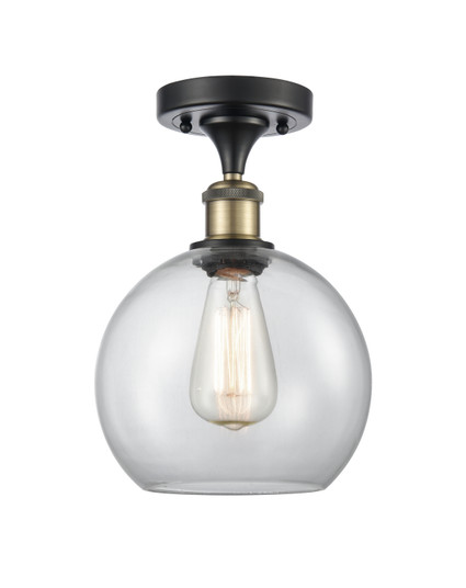 Ballston One Light Semi-Flush Mount in Black Antique Brass (405|5161CBABG1228)