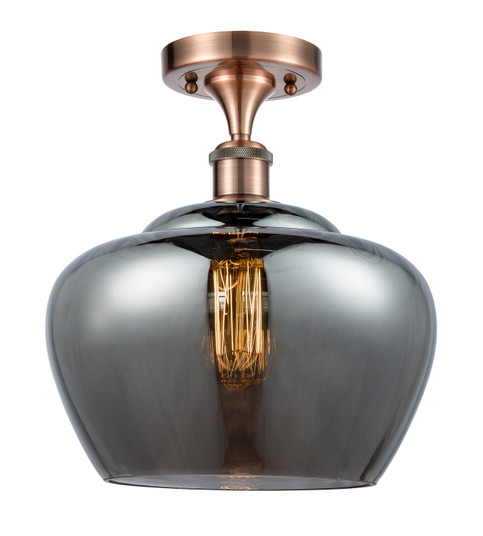 Ballston One Light Semi-Flush Mount in Antique Copper (405|5161CACG93L)