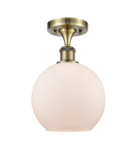 Ballston One Light Semi-Flush Mount in Antique Brass (405|5161CABG1218)