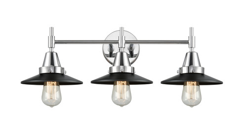 Caden Three Light Bath Vanity in Polished Chrome (405|4473WPCM6BK)