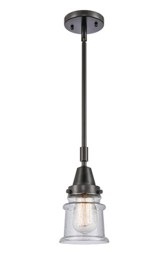 Caden One Light Mini Pendant in Matte Black (405|4471SBKG184S)