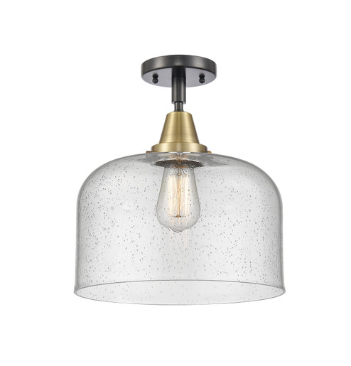 Caden One Light Semi-Flush Mount in Black Antique Brass (405|4471CBABG74L)