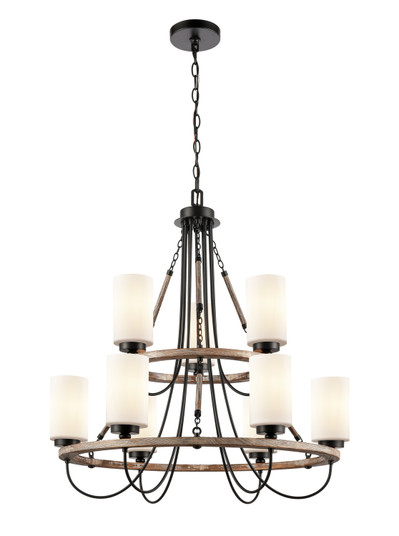 Paladin Nine Light Chandelier in Matte Black (405|4429CRBKG4421)