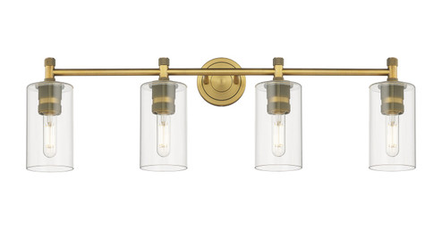 Downtown Urban Four Light Bath Vanity in Brushed Brass (405|4344WBBG4347CL)