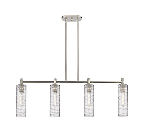 Downtown Urban Four Light Island Pendant in Satin Nickel (405|4344ISNG43412DE)