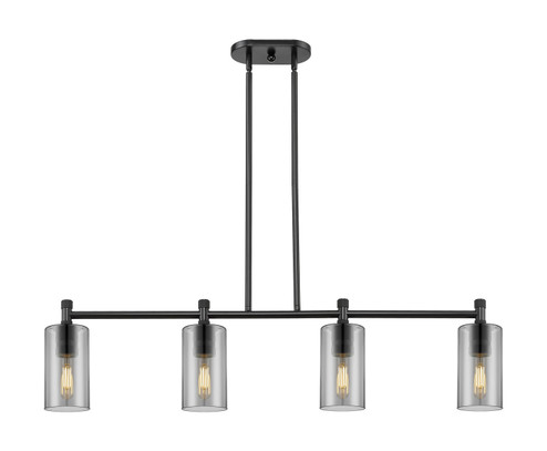 Downtown Urban Four Light Island Pendant in Matte Black (405|4344IBKG4347SM)