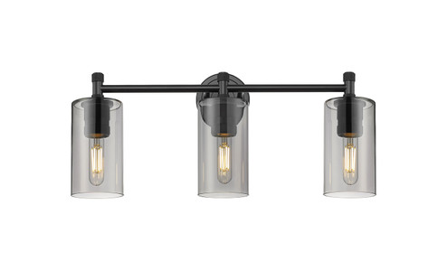 Downtown Urban Three Light Bath Vanity in Matte Black (405|4343WBKG4347SM)