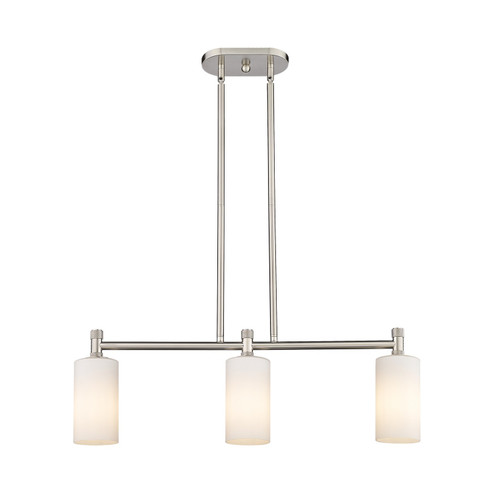 Downtown Urban Three Light Island Pendant in Satin Nickel (405|4343ISNG4347WH)