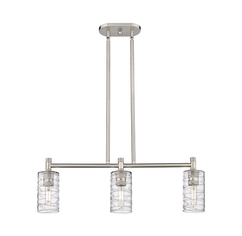 Downtown Urban Three Light Island Pendant in Satin Nickel (405|4343ISNG4347DE)