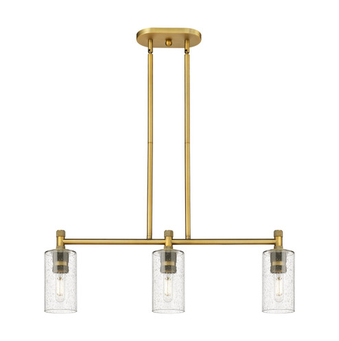 Downtown Urban Three Light Island Pendant in Brushed Brass (405|4343IBBG4347SDY)