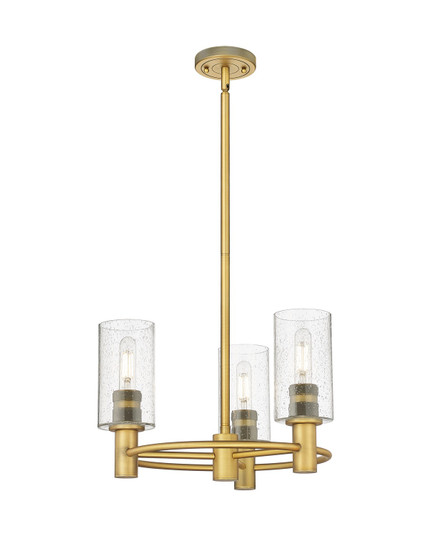 Downtown Urban Three Light Pendant in Brushed Brass (405|4343CRBBG4347SDY)