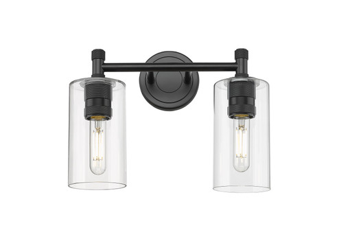 Downtown Urban Two Light Bath Vanity in Matte Black (405|4342WBKG4347CL)