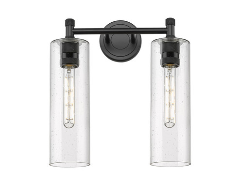 Downtown Urban Two Light Bath Vanity in Matte Black (405|4342WBKG43412SDY)