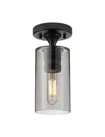 Downtown Urban One Light Flush Mount in Matte Black (405|4341FBKG4347SM)