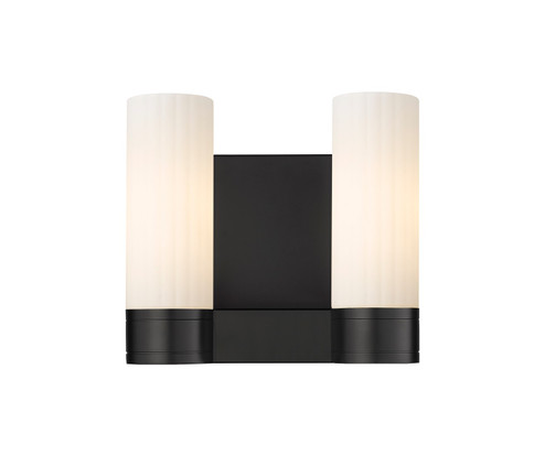 Downtown Urban Two Light Bath Vanity in Matte Black (405|4292WBKG4298WH)