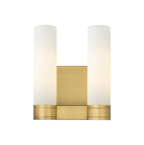 Downtown Urban Two Light Bath Vanity in Brushed Brass (405|4292WBBG42911WH)