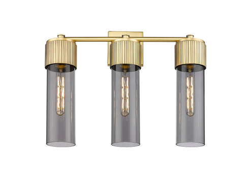 Downtown Urban Three Light Bath Vanity in Brushed Brass (405|4283WBBG42812SM)