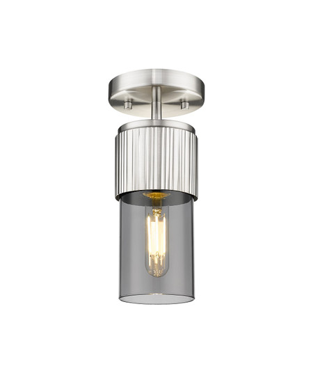 Downtown Urban One Light Semi-Flush Mount in Satin Nickel (405|4281FSNG4287SM)