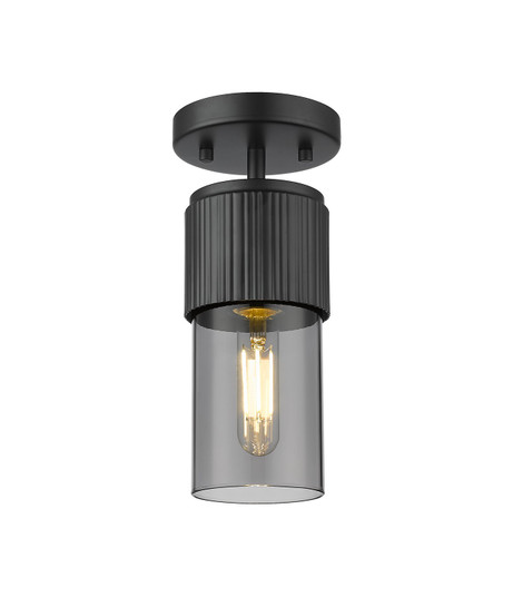 Downtown Urban One Light Semi-Flush Mount in Matte Black (405|4281FBKG4287SM)