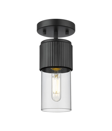 Downtown Urban One Light Semi-Flush Mount in Matte Black (405|4281FBKG4287CL)