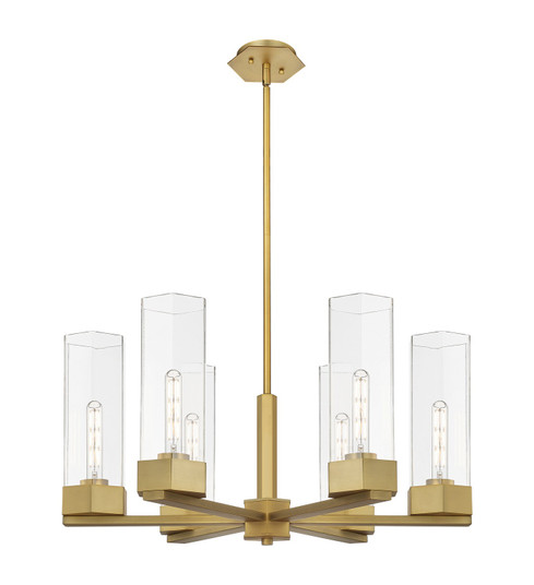 Downtown Urban LED Chandelier in Brushed Brass (405|4276CRBBG42714CL)