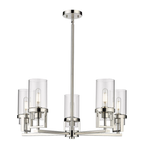 Downtown Urban LED Chandelier in Polished Nickel (405|4265CRPNG4268CL)