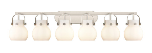 Downtown Urban Six Light Bath Vanity in Satin Nickel (405|4236WSNG4106WH)