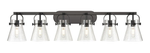 Downtown Urban Six Light Bath Vanity in Matte Black (405|4236WBKG4116SDY)