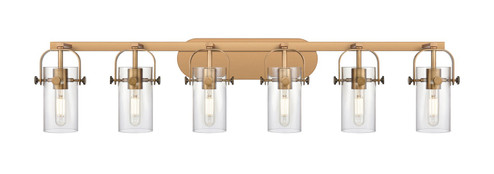 Downtown Urban Six Light Bath Vanity in Brushed Brass (405|4236WBBG4237CL)