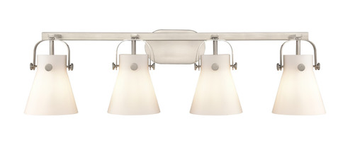 Downtown Urban Four Light Bath Vanity in Satin Nickel (405|4234WSNG4116WH)