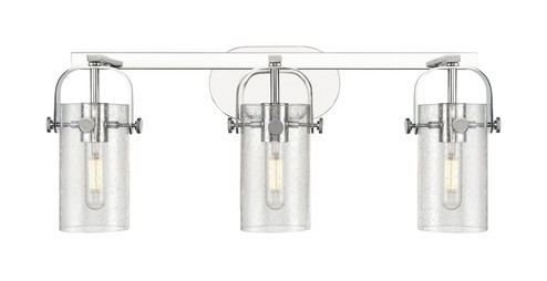 Downtown Urban Three Light Bath Vanity in Satin Nickel (405|4233WSNG4237CL)