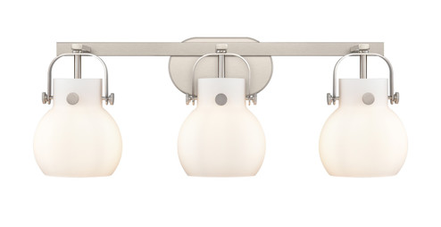 Downtown Urban Three Light Bath Vanity in Satin Nickel (405|4233WSNG4106WH)