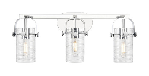 Downtown Urban Three Light Bath Vanity in Polished Chrome (405|4233WPCG4237DE)