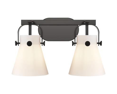 Downtown Urban Two Light Bath Vanity in Matte Black (405|4232WBKG4116WH)