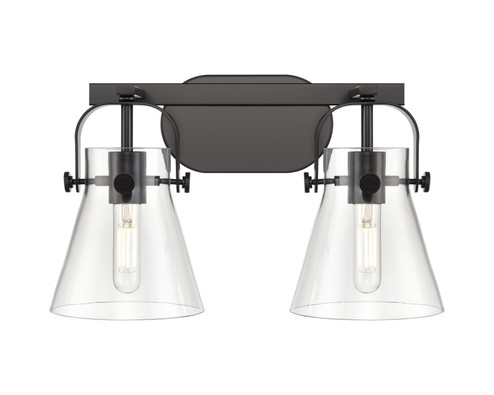 Downtown Urban Two Light Bath Vanity in Matte Black (405|4232WBKG4116CL)