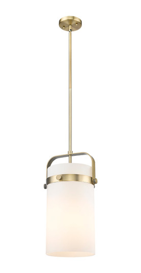 Downtown Urban One Light Mini Pendant in Brushed Brass (405|4131SMBBG4131S8WH)