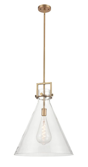 Downtown Urban One Light Pendant in Brushed Brass (405|4111SLBBG41118CL)