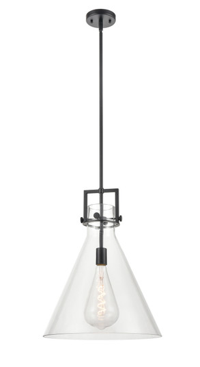 Downtown Urban One Light Pendant in Matte Black (405|4111SBK16CL)