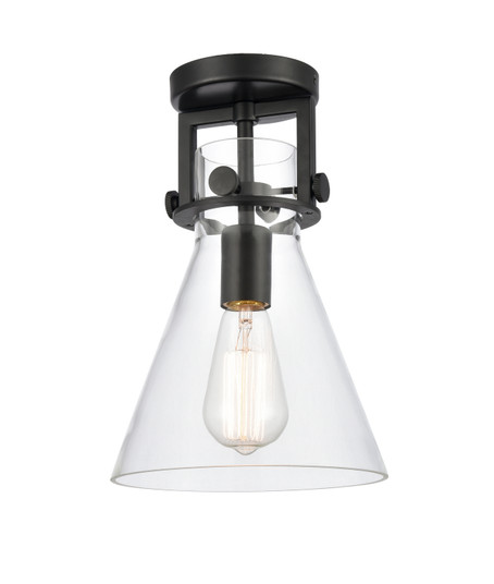Downtown Urban One Light Semi-Flush Mount in Matte Black (405|4111FBK8CL)