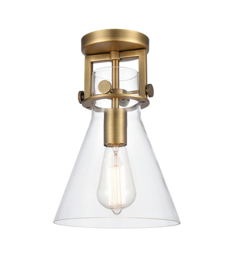 Downtown Urban One Light Semi-Flush Mount in Brushed Brass (405|4111FBB8CL)