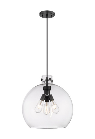 Downtown Urban Three Light Pendant in Matte Black (405|4103PLBKG41018CL)