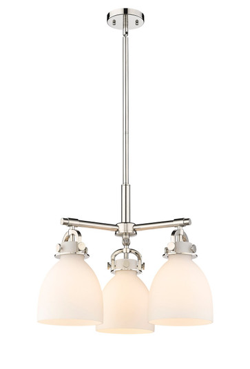 Downtown Urban Three Light Pendant in Polished Nickel (405|4103CRPNG4127WH) Downtown Urban Three Light Pendant in Polished Nickel (405|4103CRPNG4127WH)