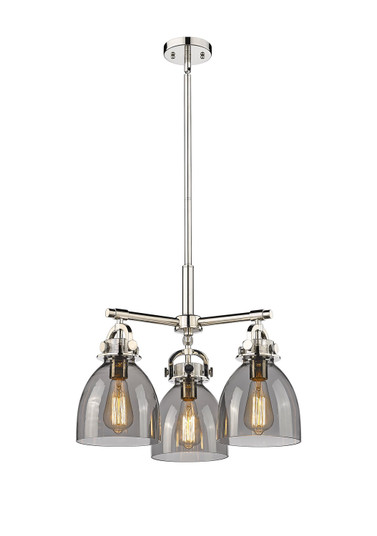 Downtown Urban Three Light Pendant in Polished Nickel (405|4103CRPNG4127SM)