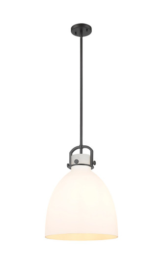 Downtown Urban One Light Pendant in Matte Black (405|4101SLBKG41214WH)