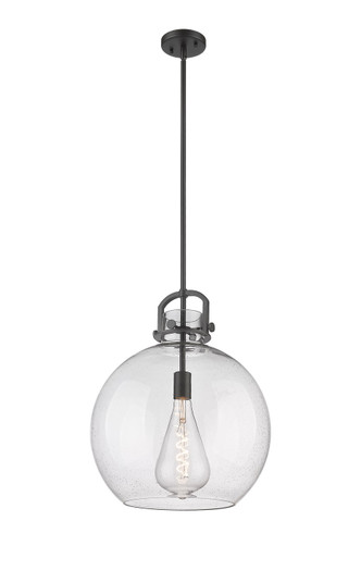 Downtown Urban One Light Pendant in Matte Black (405|4101SLBKG41016SDY)