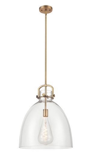 Downtown Urban One Light Pendant in Brushed Brass (405|4101SLBBG41216CL)