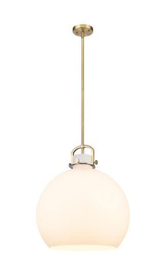 Downtown Urban One Light Pendant in Brushed Brass (405|4101SLBBG41018WH)