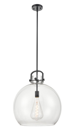 Downtown Urban One Light Pendant in Matte Black (405|4101SBK18CL)