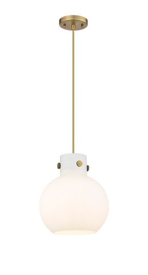 Downtown Urban One Light Mini Pendant in Brushed Brass (405|4101PMBBG41010WH)